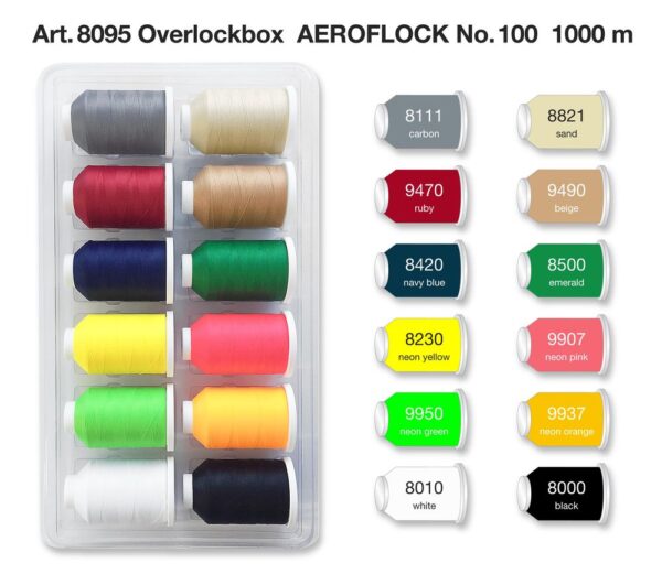 Набор ниток MADEIRA Aeroflock 12 x 1000 м 8095