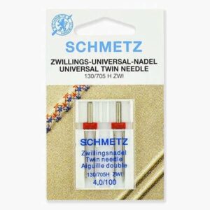 Иглы Schmetz двойные стандартные 130/705H ZWI № 100/4, 2 шт
