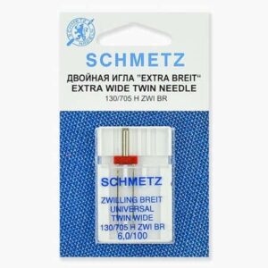 Иглы Schmetz двойные стандартные 130/705H ZWI № 100/6, 1 шт