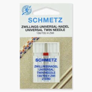Иглы Schmetz двойные стандартные 130/705H ZWI № 80/2.5, 1 шт