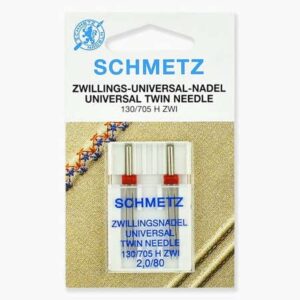 Иглы Schmetz двойные стандартные 130/705H ZWI № 80/2, 2 шт